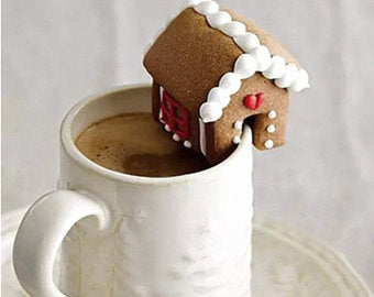 Mini Gingerbread House Mug Toppers