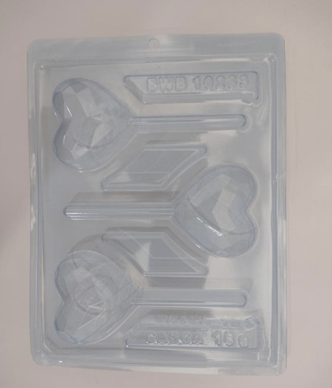 Diamond Heart Shaped Lollipop - 3 Part Chocolate Mold