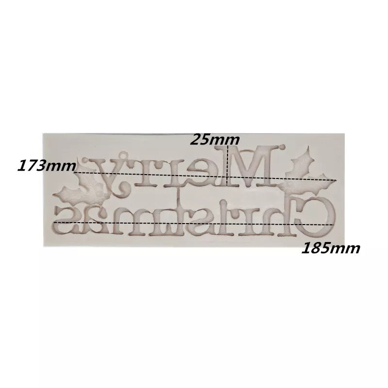 Merry Christmas Design Silicone Mold