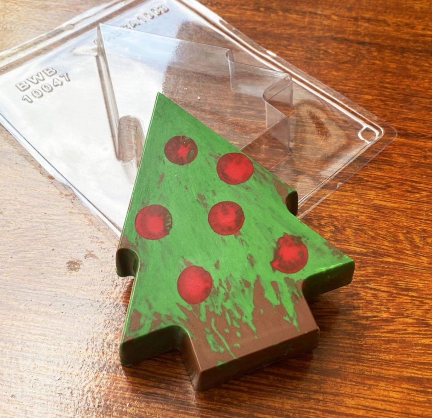 Breakable Flat Christmas Tree - 3 Part Chocolate Mold