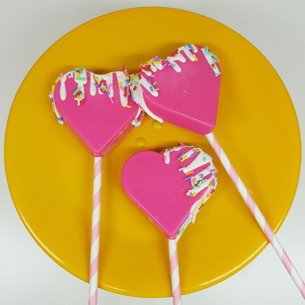 Heart Shaped Lollipop - 3 Part Chocolate Mold