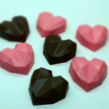 Small Geo Hearts Cocoa Bomb Size - 3 Part Chocolate Mold